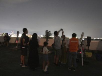 天文観望会の様子